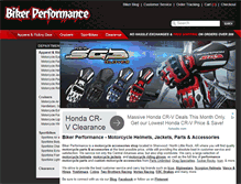 Tablet Screenshot of bikerperformance.com
